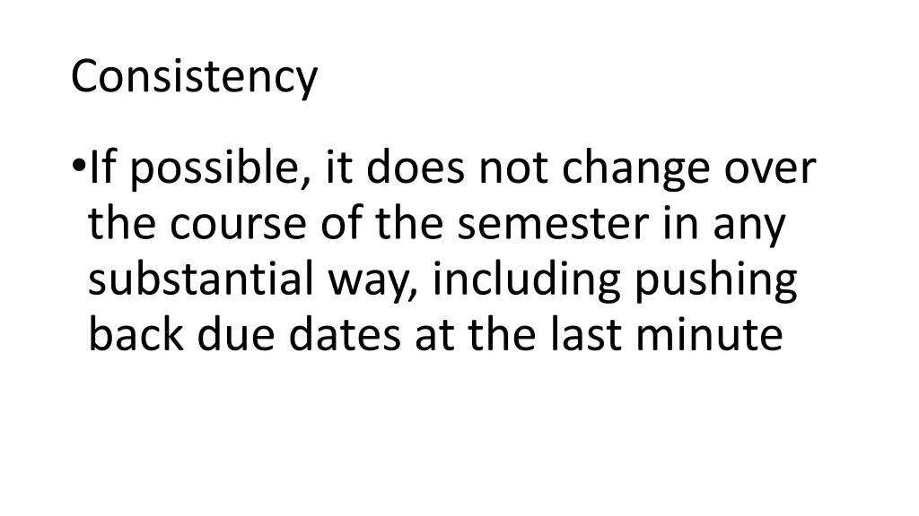 consistency