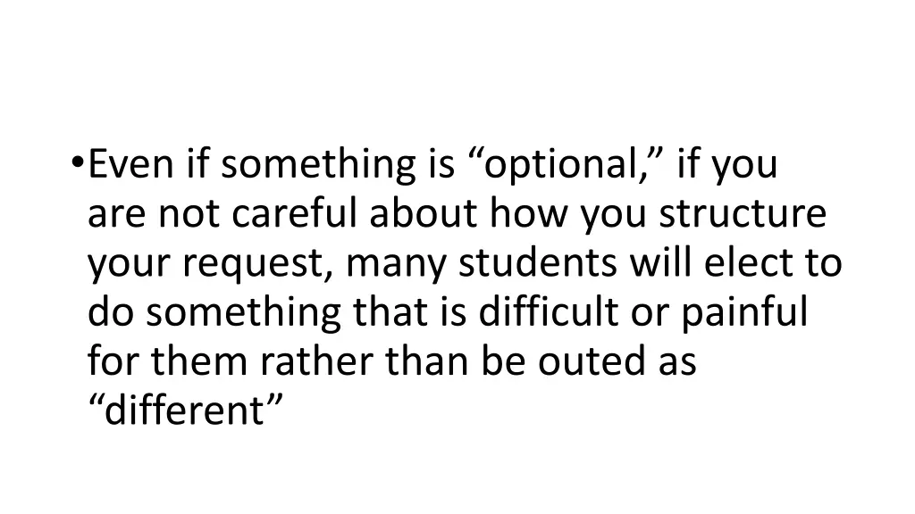 even if something is optional