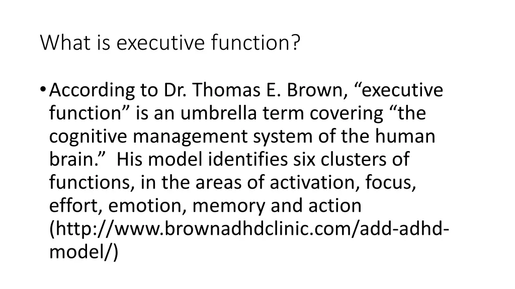 what is executive function