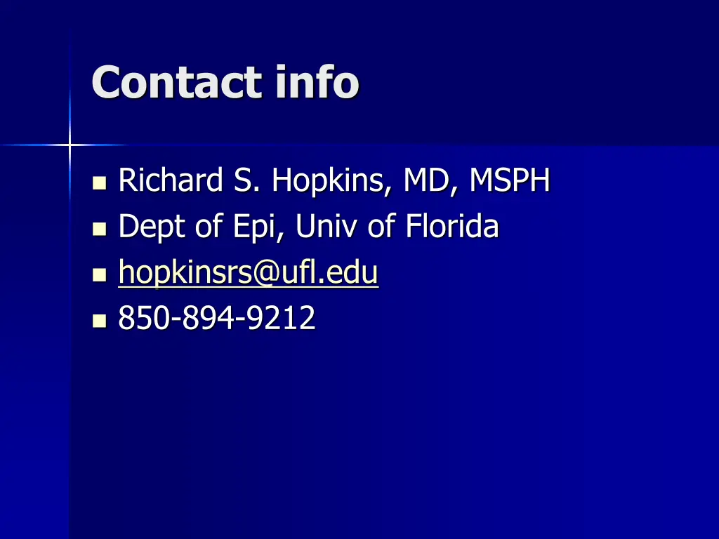 contact info
