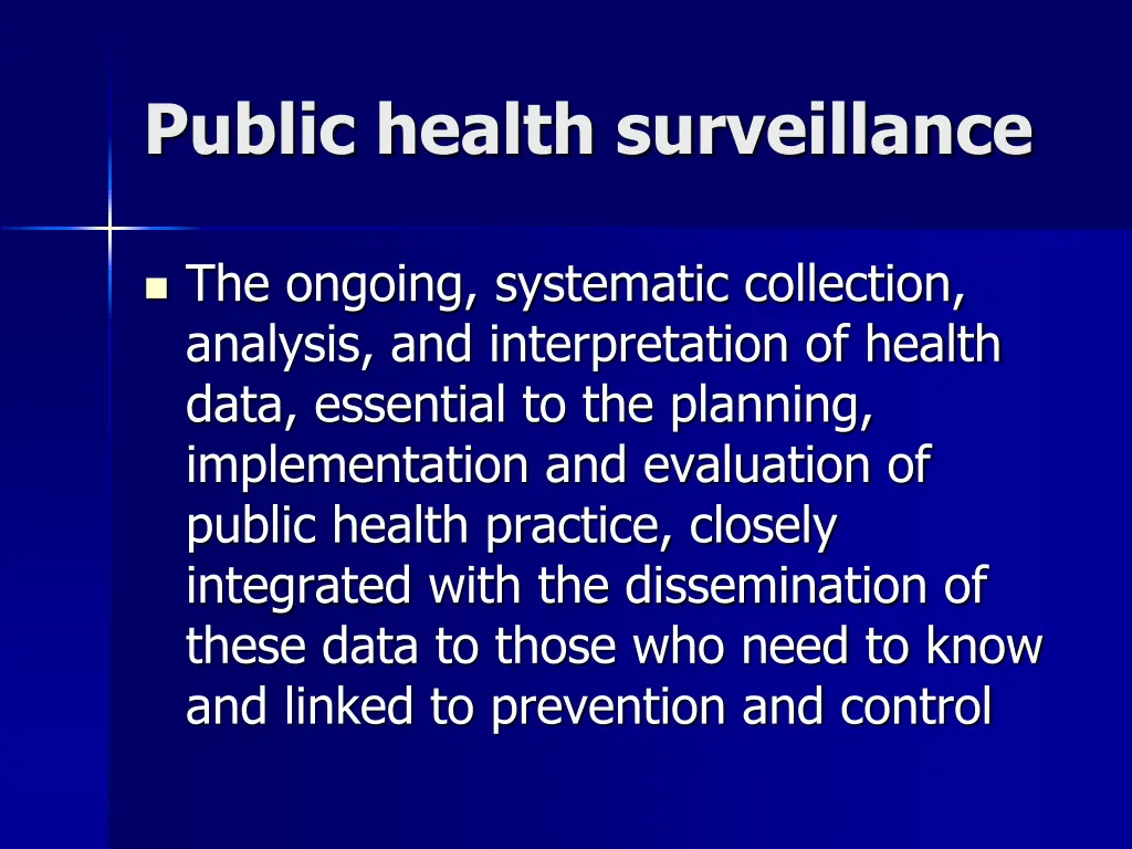 public health surveillance