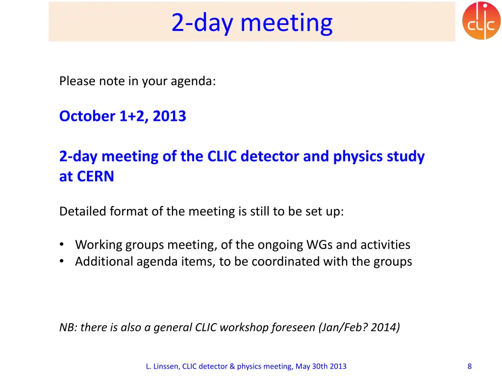 2 day meeting