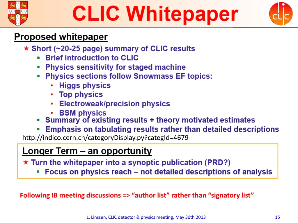 http indico cern ch categorydisplay py categid