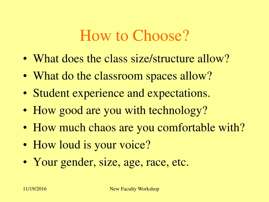 how to choose 1