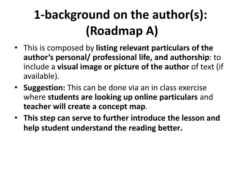 1 background on the author s roadmap a