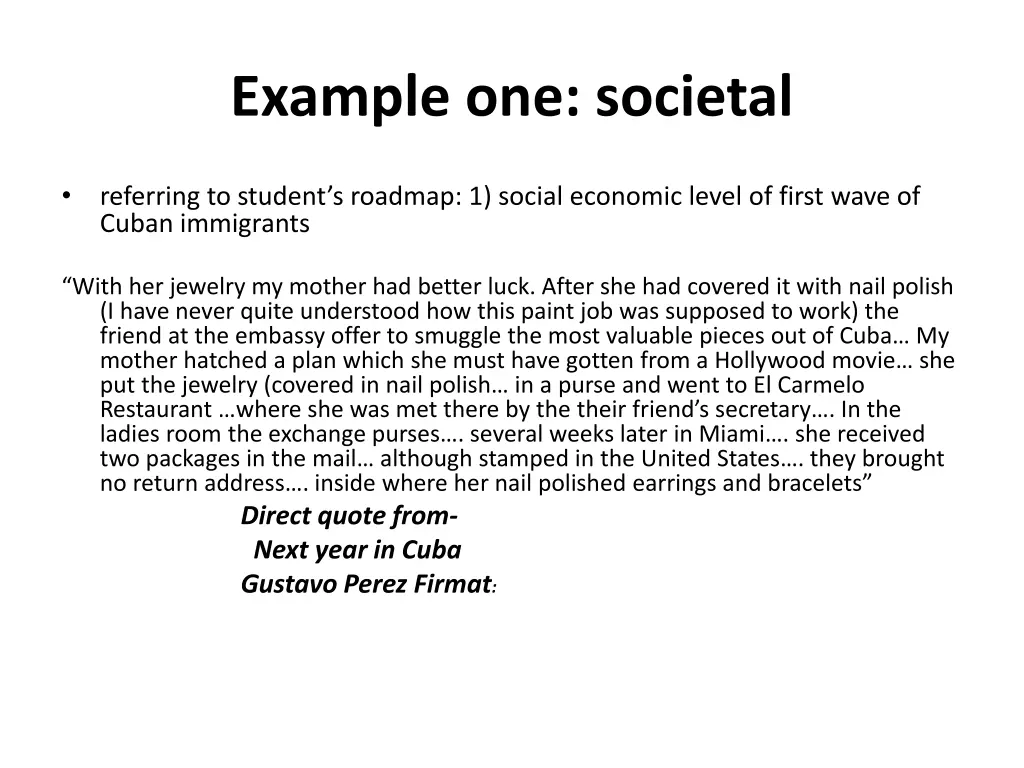 example one societal