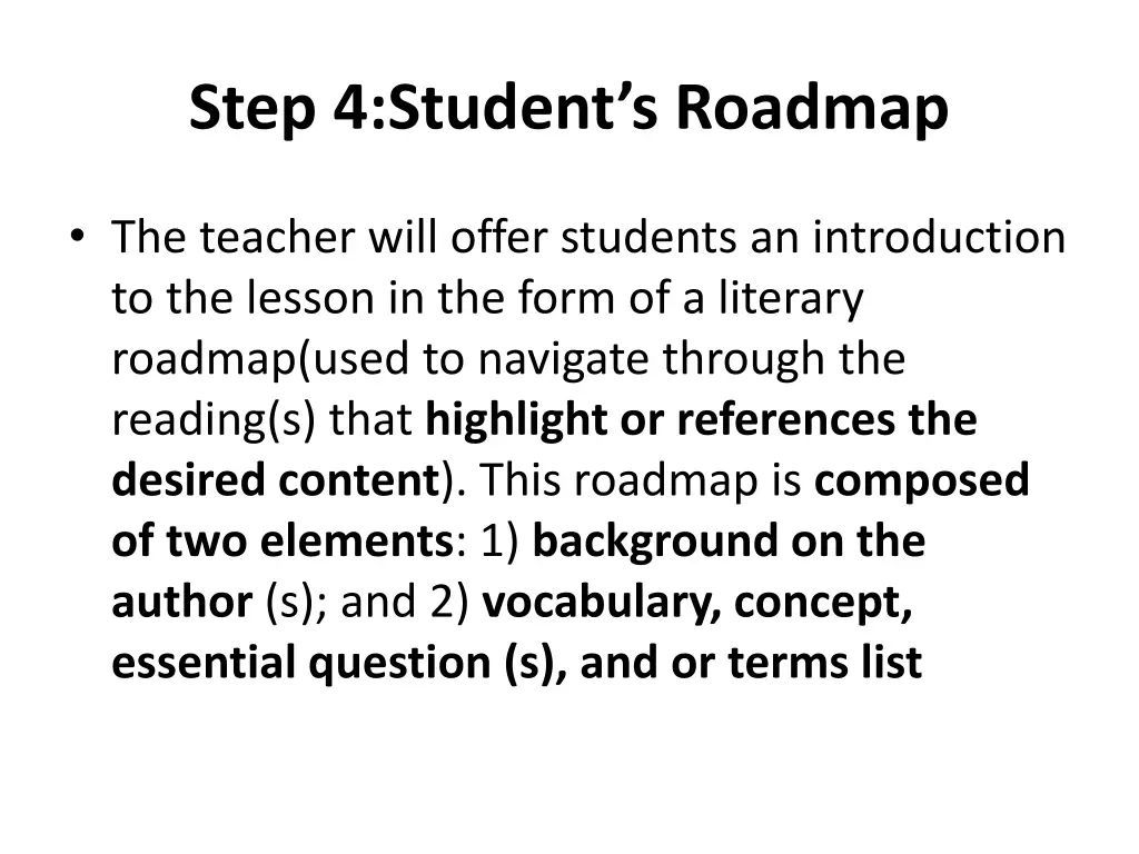 step 4 student s roadmap