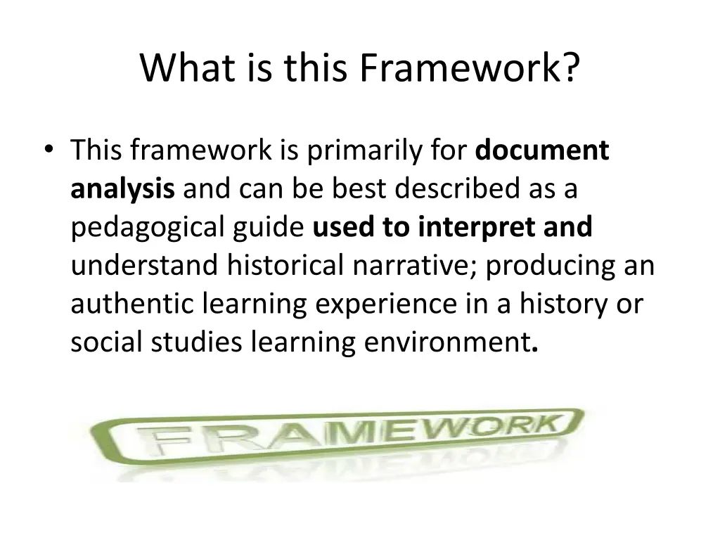 what is this framework
