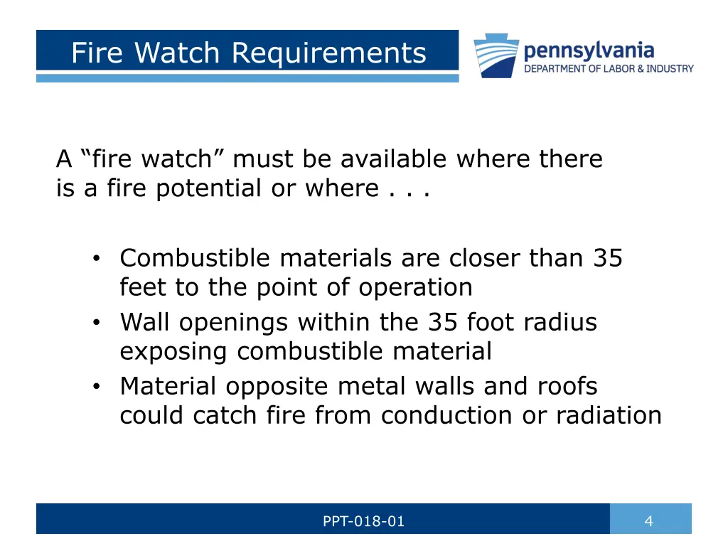 fire watch requirements