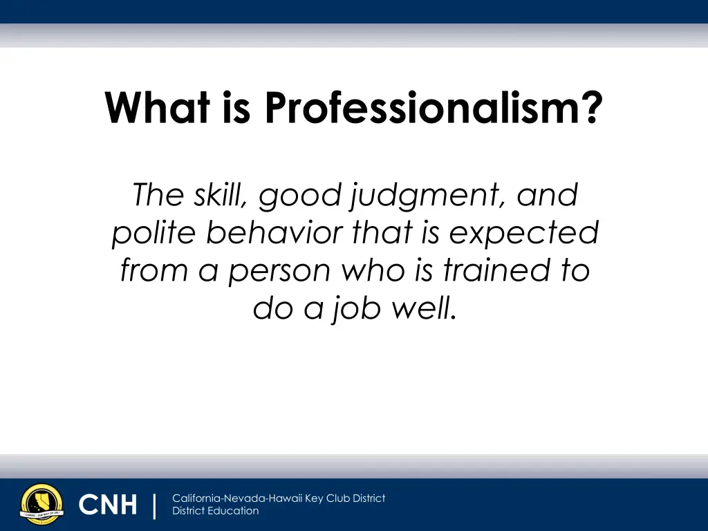 what is professionalism