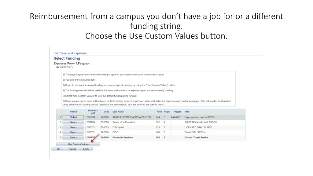 reimbursement from a campus you don t have
