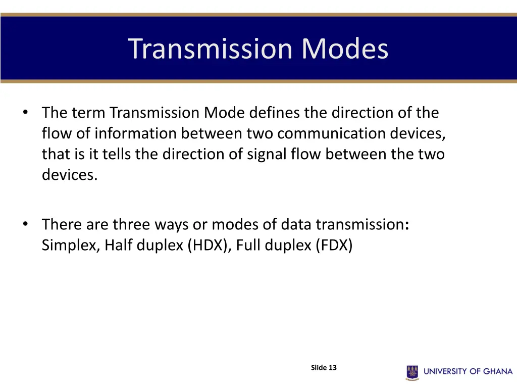 transmission modes