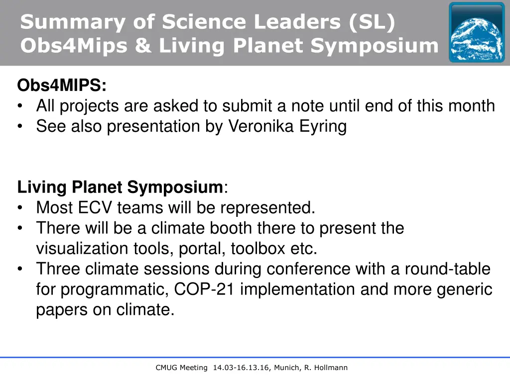 summary of science leaders sl obs4mips living
