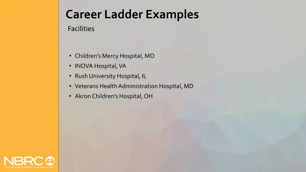 career ladder examples facilities