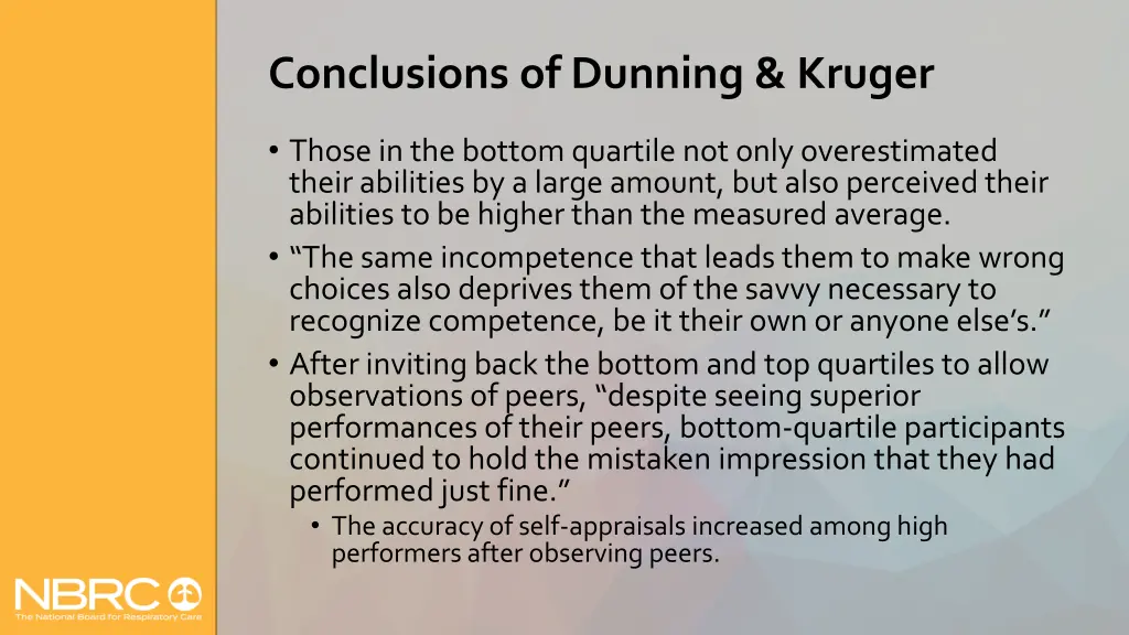 conclusions of dunning kruger