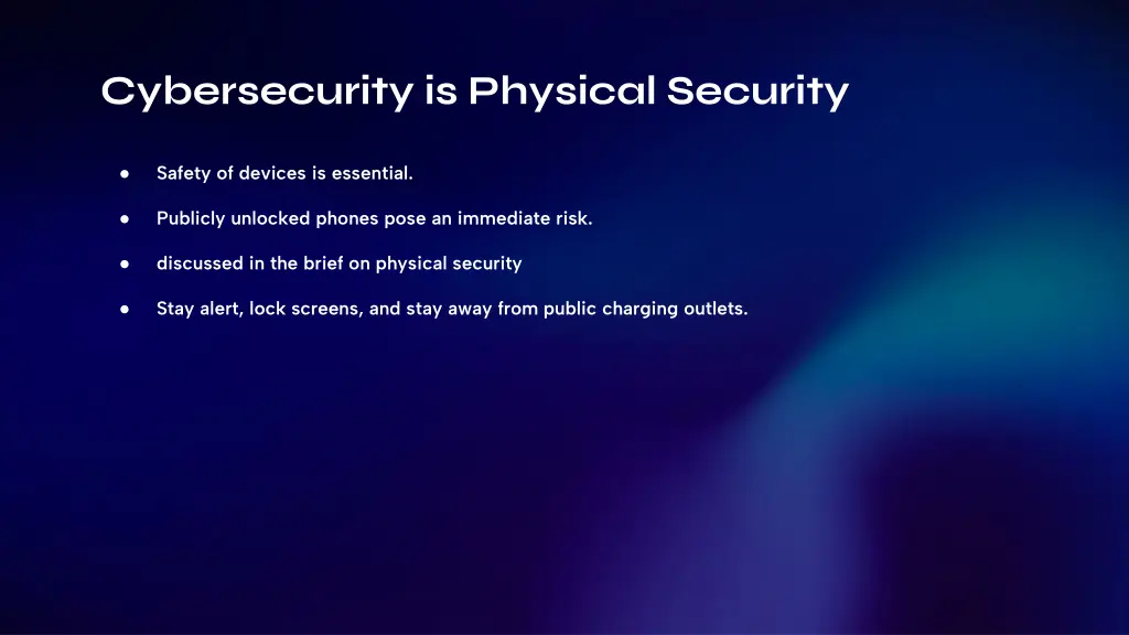 cybersecurity is physical security