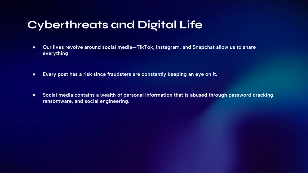 cyberthreats and digital life