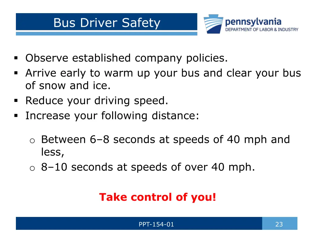 bus driver safety