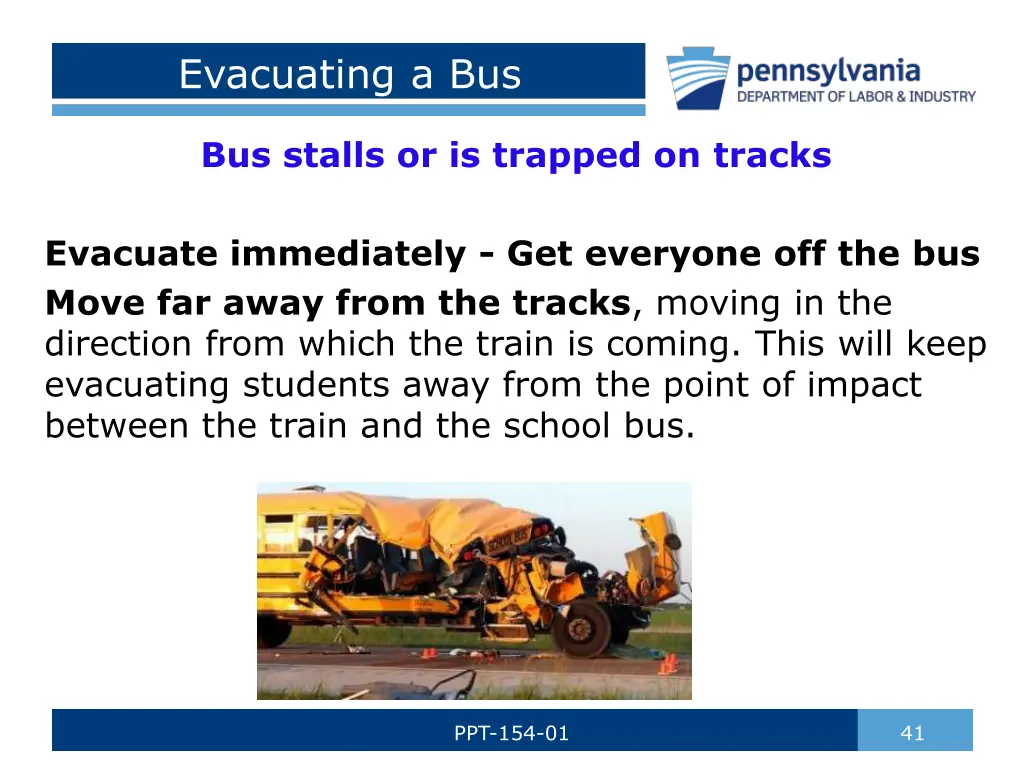 evacuating a bus
