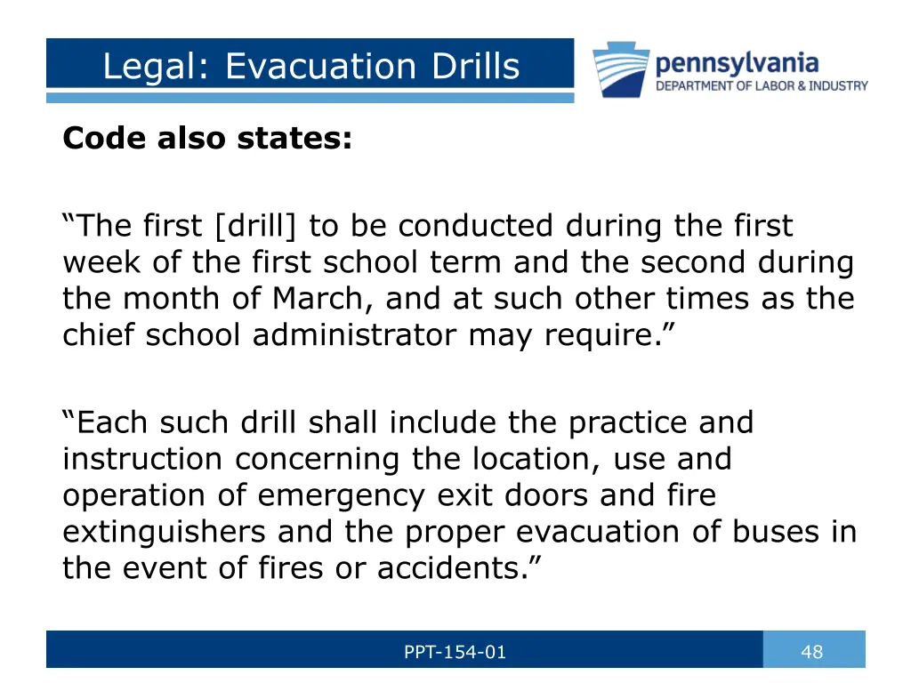 legal evacuation drills 1