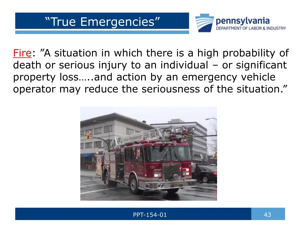 true emergencies