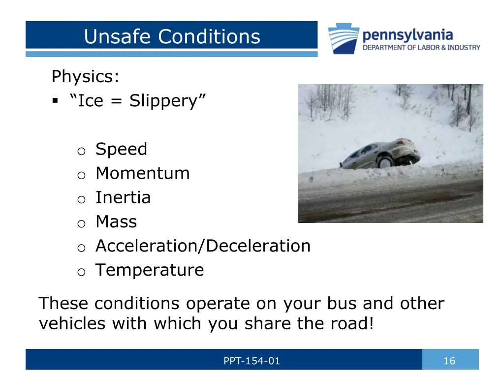 unsafe conditions