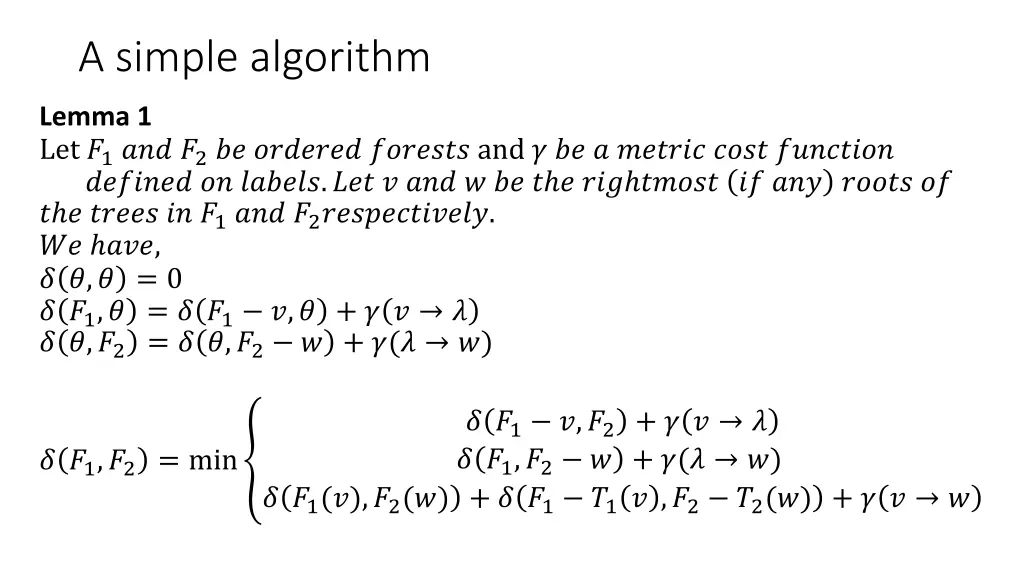 a simple algorithm