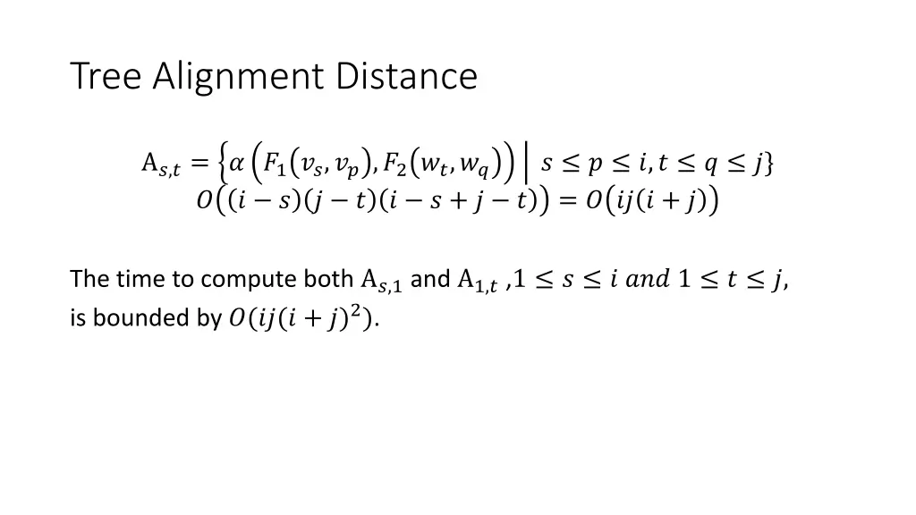 tree alignment distance 4