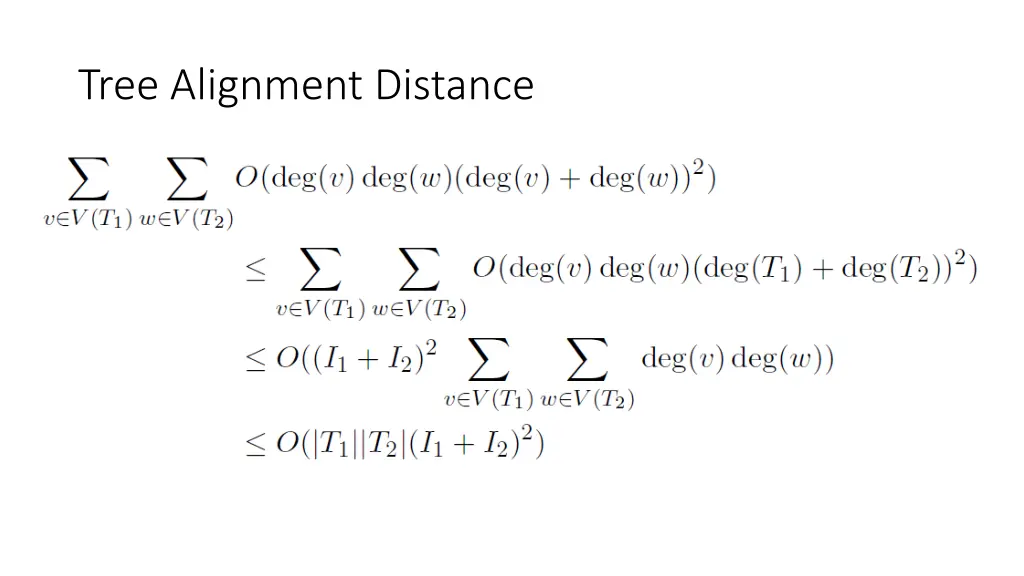 tree alignment distance 5