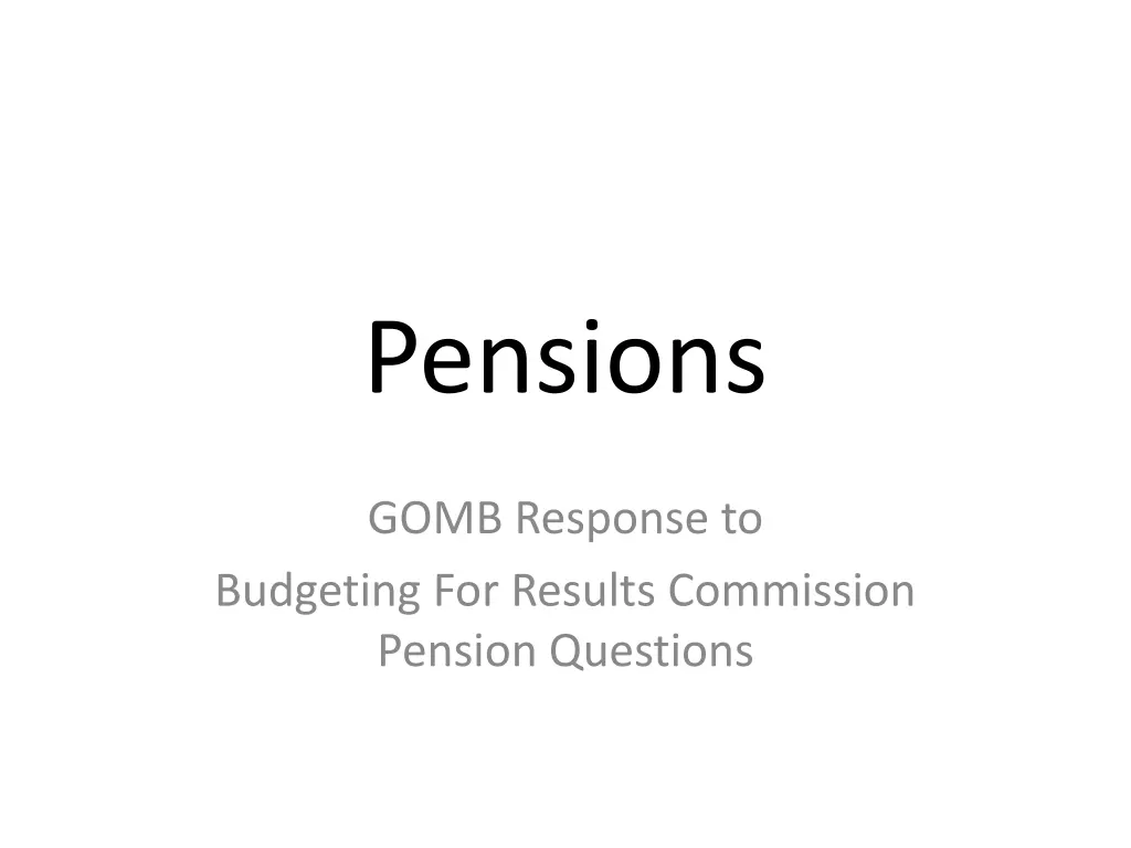 pensions