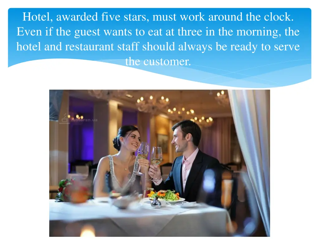 hotel awarded five stars must work around