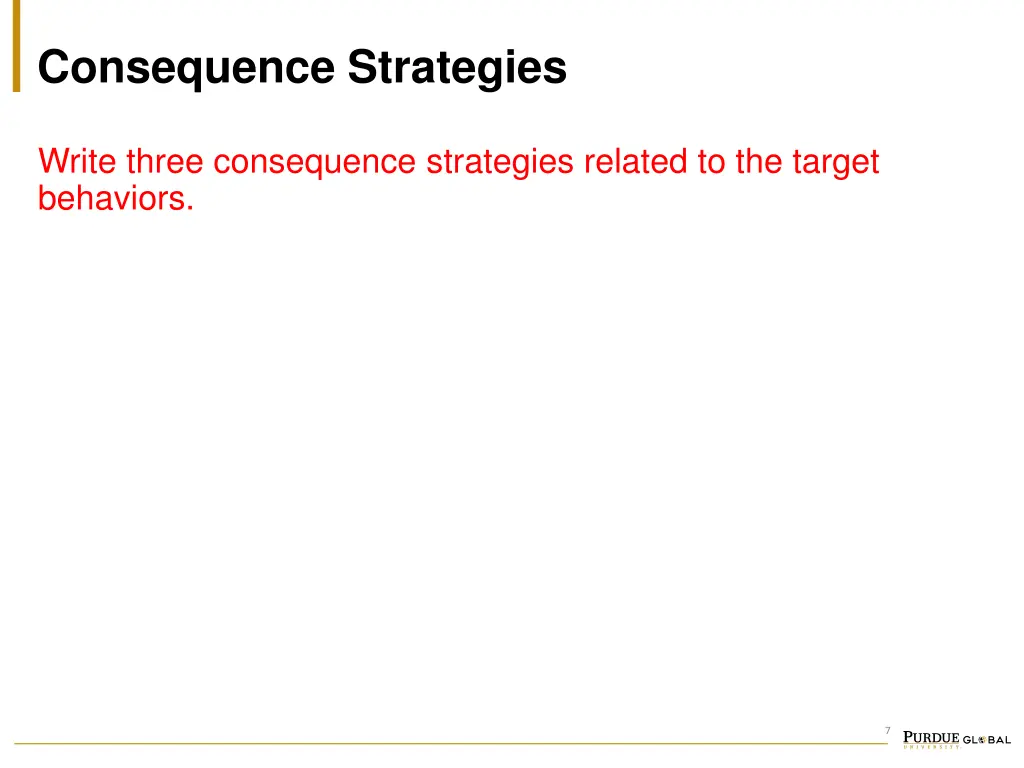consequence strategies