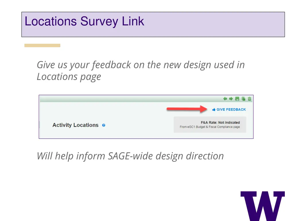 locations survey link
