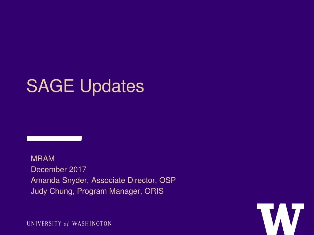 sage updates