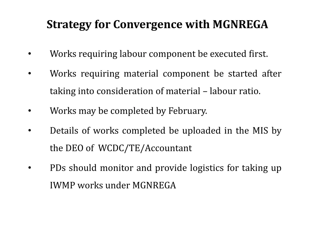 strategy for convergence with mgnrega
