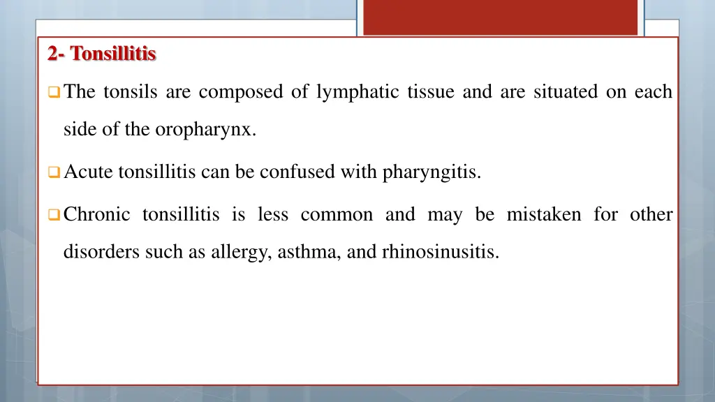 2 tonsillitis