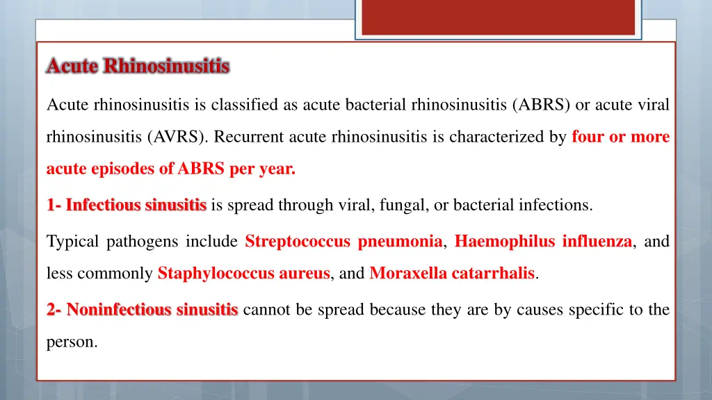 acute rhinosinusitis