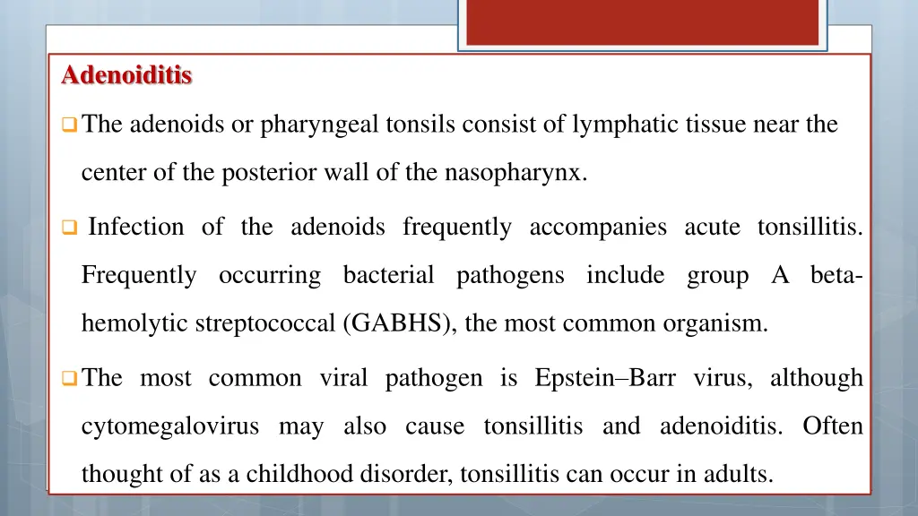 adenoiditis