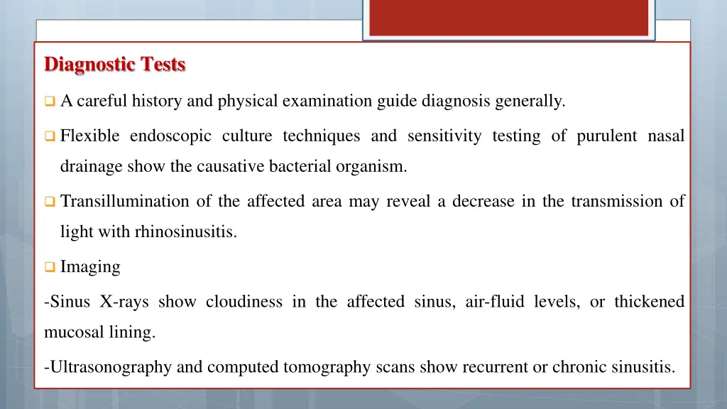 diagnostic tests