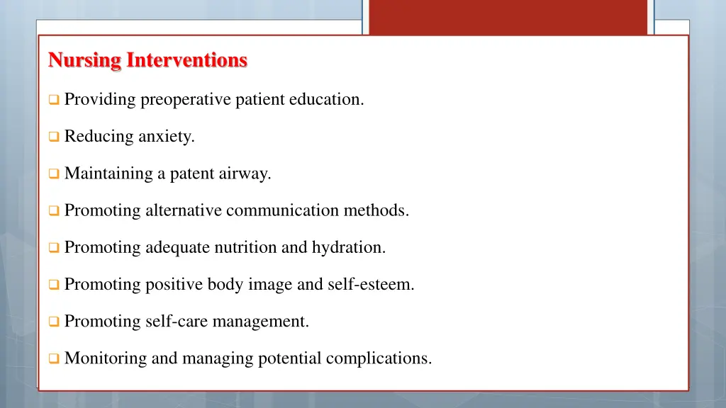 nursing interventions