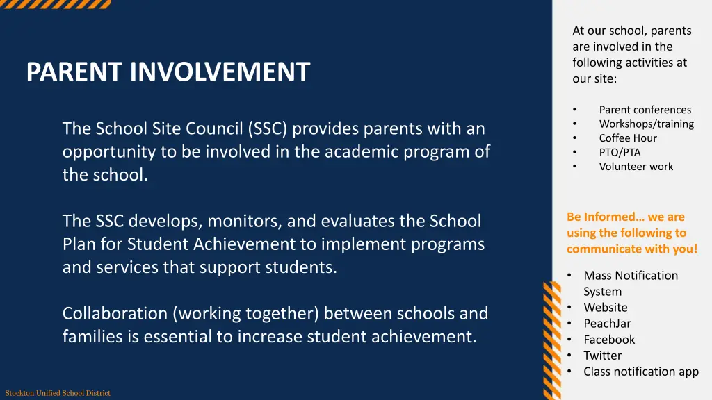 at our school parents are involved