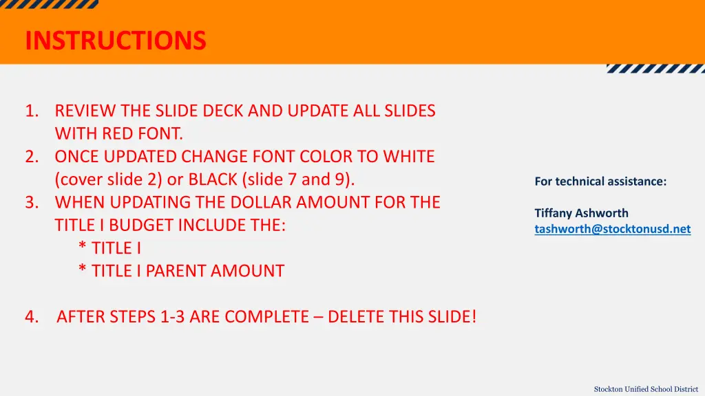 instructions