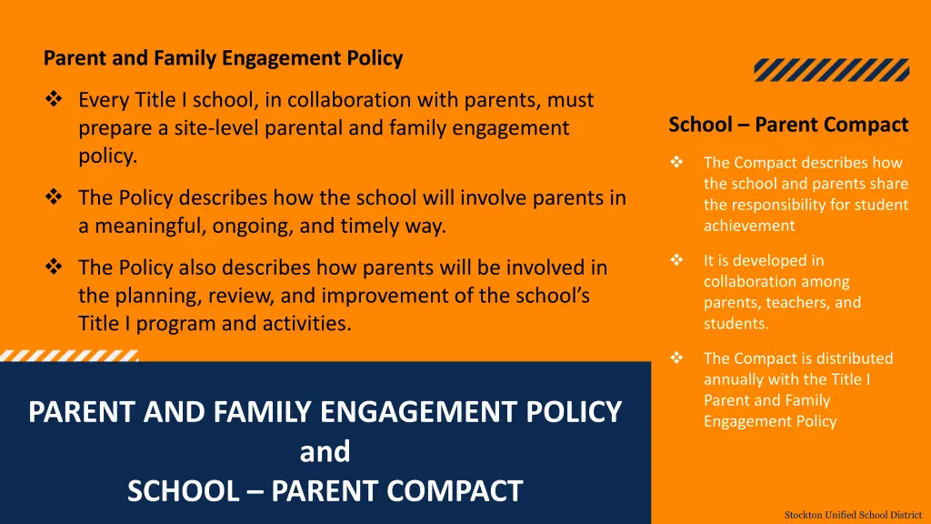 parent and family engagement policy