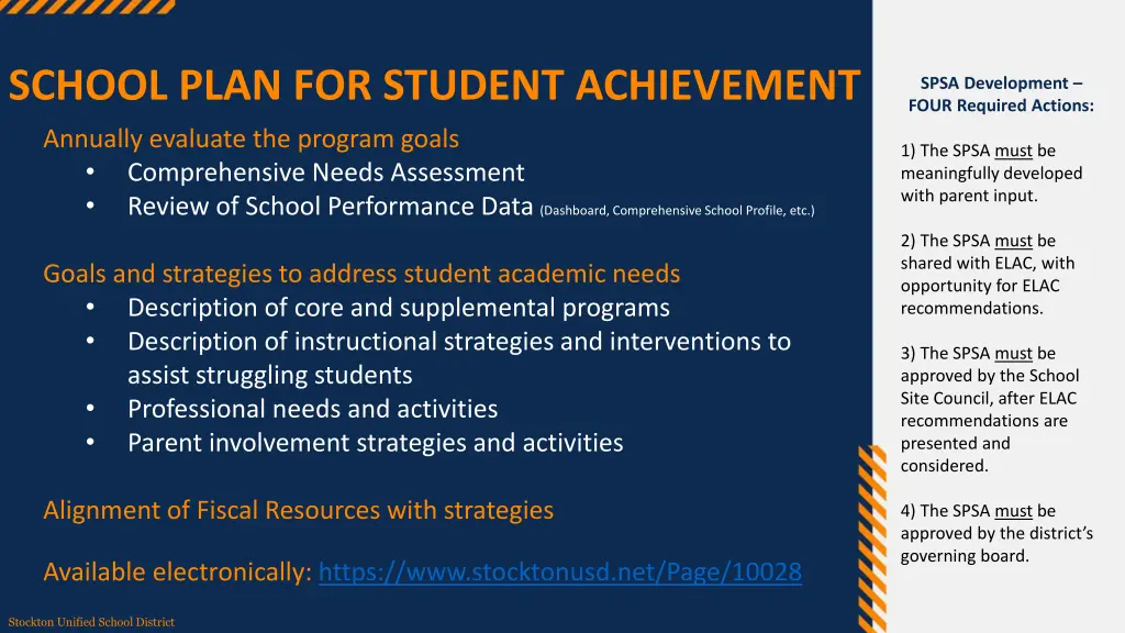 school plan for student achievement