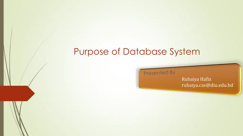 purpose of database system