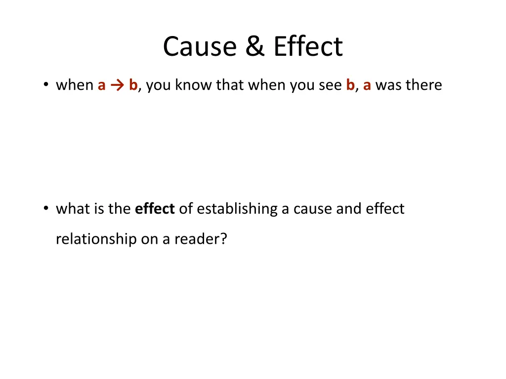 cause effect