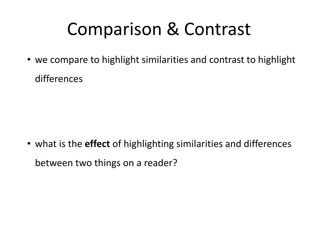 comparison contrast