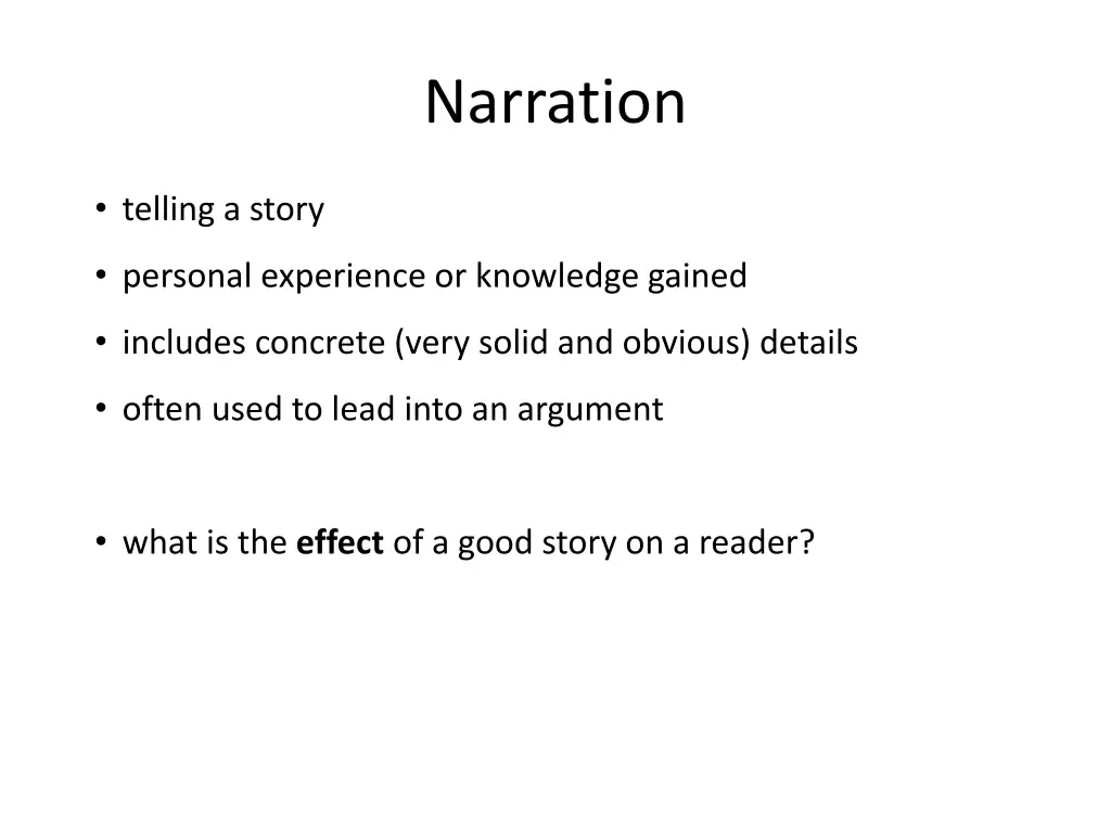 narration