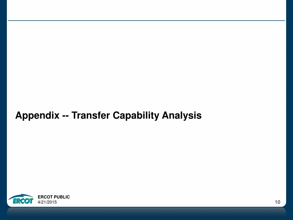 appendix transfer capability analysis