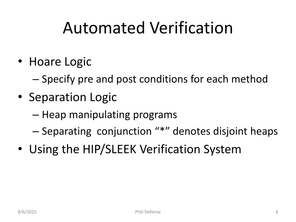 automated verification